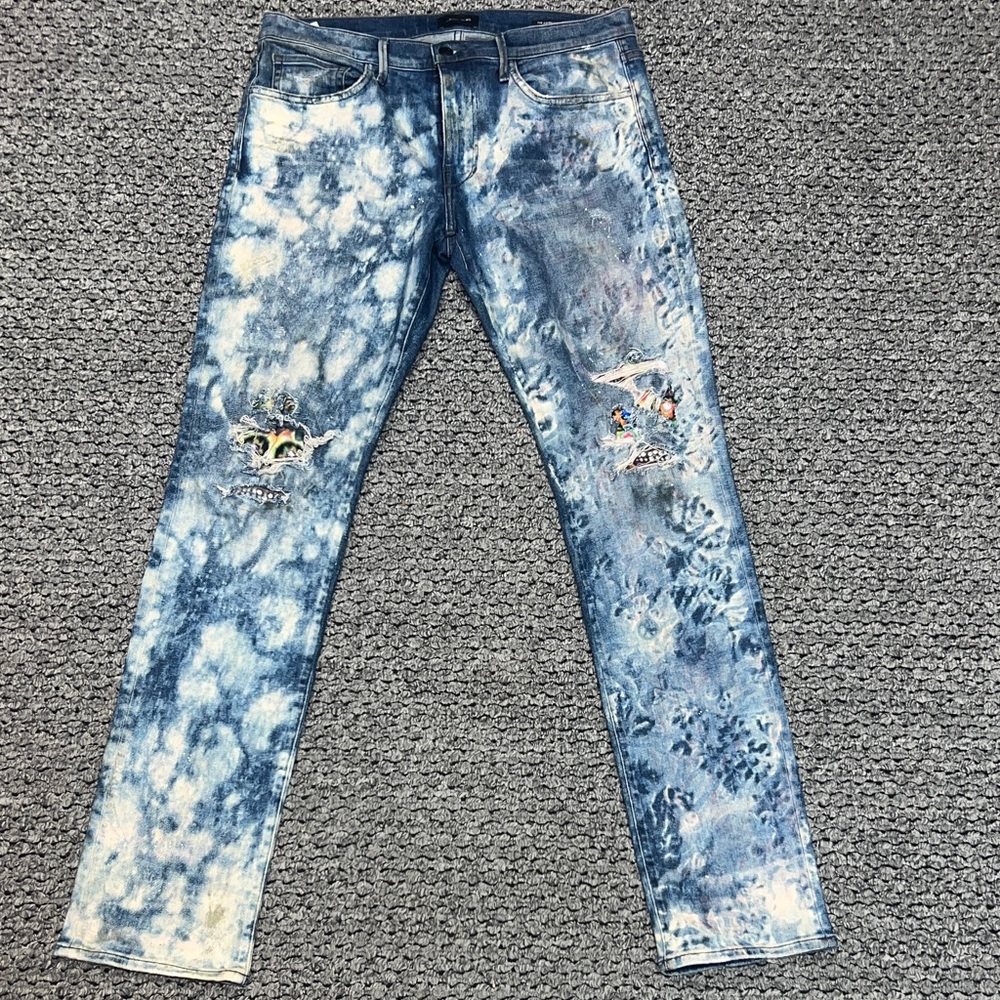Joe's Jeans Light Blue Patterned Denim